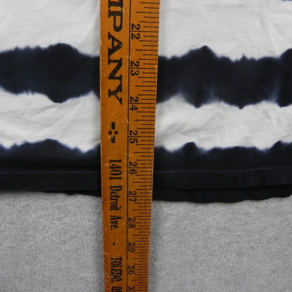 Guess Originals T-Shirt Mens Large Black White Tie Dye Striped Embroidered Logo - Picture 7 of 8